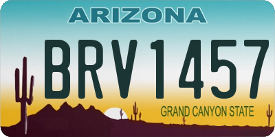 AZ license plate BRV1457