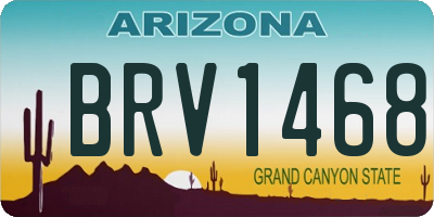 AZ license plate BRV1468