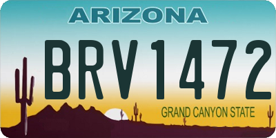 AZ license plate BRV1472