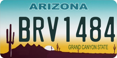 AZ license plate BRV1484
