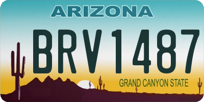 AZ license plate BRV1487