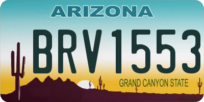 AZ license plate BRV1553
