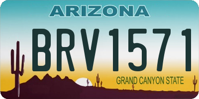 AZ license plate BRV1571