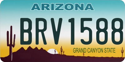 AZ license plate BRV1588