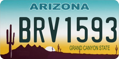 AZ license plate BRV1593
