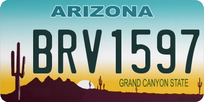 AZ license plate BRV1597