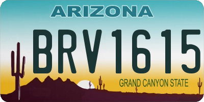 AZ license plate BRV1615