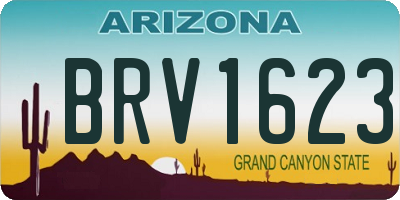 AZ license plate BRV1623