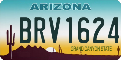 AZ license plate BRV1624