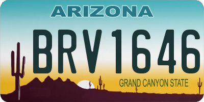 AZ license plate BRV1646