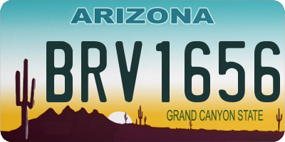 AZ license plate BRV1656