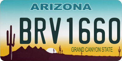AZ license plate BRV1660