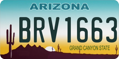 AZ license plate BRV1663