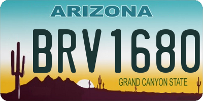 AZ license plate BRV1680
