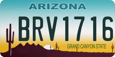 AZ license plate BRV1716