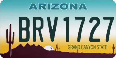 AZ license plate BRV1727