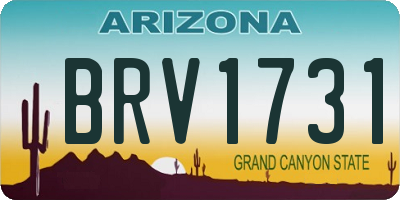 AZ license plate BRV1731