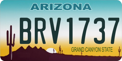 AZ license plate BRV1737