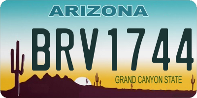 AZ license plate BRV1744