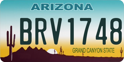 AZ license plate BRV1748