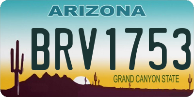 AZ license plate BRV1753