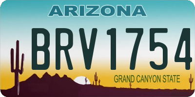 AZ license plate BRV1754