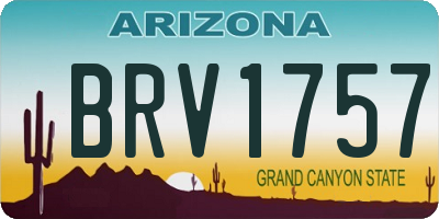 AZ license plate BRV1757