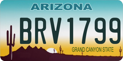 AZ license plate BRV1799