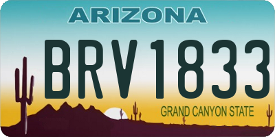 AZ license plate BRV1833
