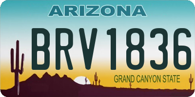 AZ license plate BRV1836