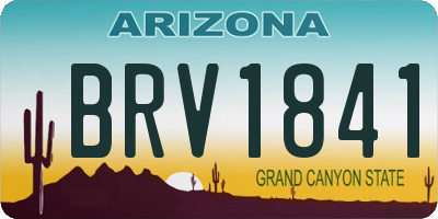 AZ license plate BRV1841