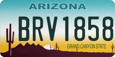 AZ license plate BRV1858