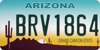 AZ license plate BRV1864