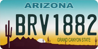 AZ license plate BRV1882