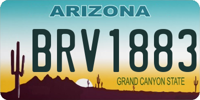 AZ license plate BRV1883