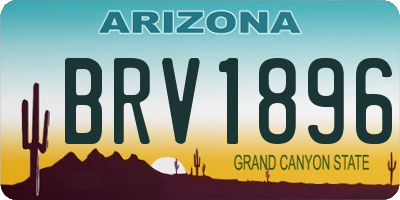 AZ license plate BRV1896