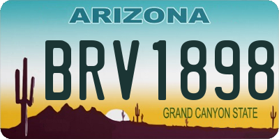 AZ license plate BRV1898