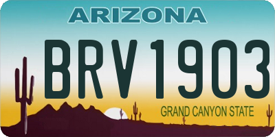 AZ license plate BRV1903