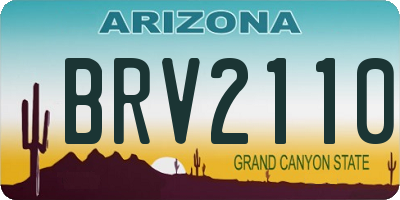AZ license plate BRV2110