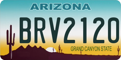 AZ license plate BRV2120