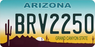 AZ license plate BRV2250