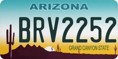 AZ license plate BRV2252