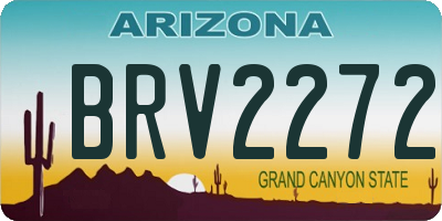 AZ license plate BRV2272