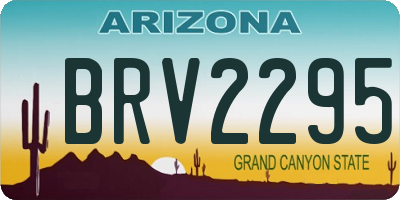 AZ license plate BRV2295