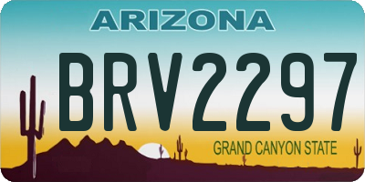 AZ license plate BRV2297