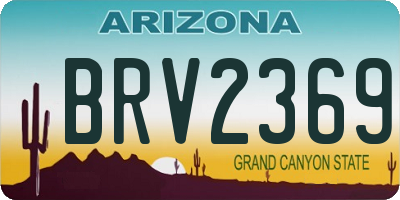 AZ license plate BRV2369
