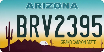 AZ license plate BRV2395