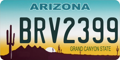 AZ license plate BRV2399