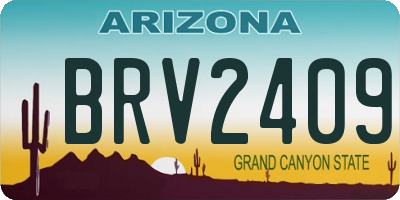 AZ license plate BRV2409