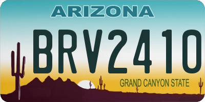 AZ license plate BRV2410
